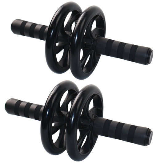 2 Stk. Mavehjul PRO - Ab Wheel med skridsikre greb - NORDIC POWER - Super Deal