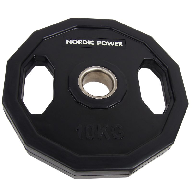 Hantelscheibe 10 Kg. PRO, 12 Ecken - NORDIC POWER - 1 Stück - Ø50 mm.