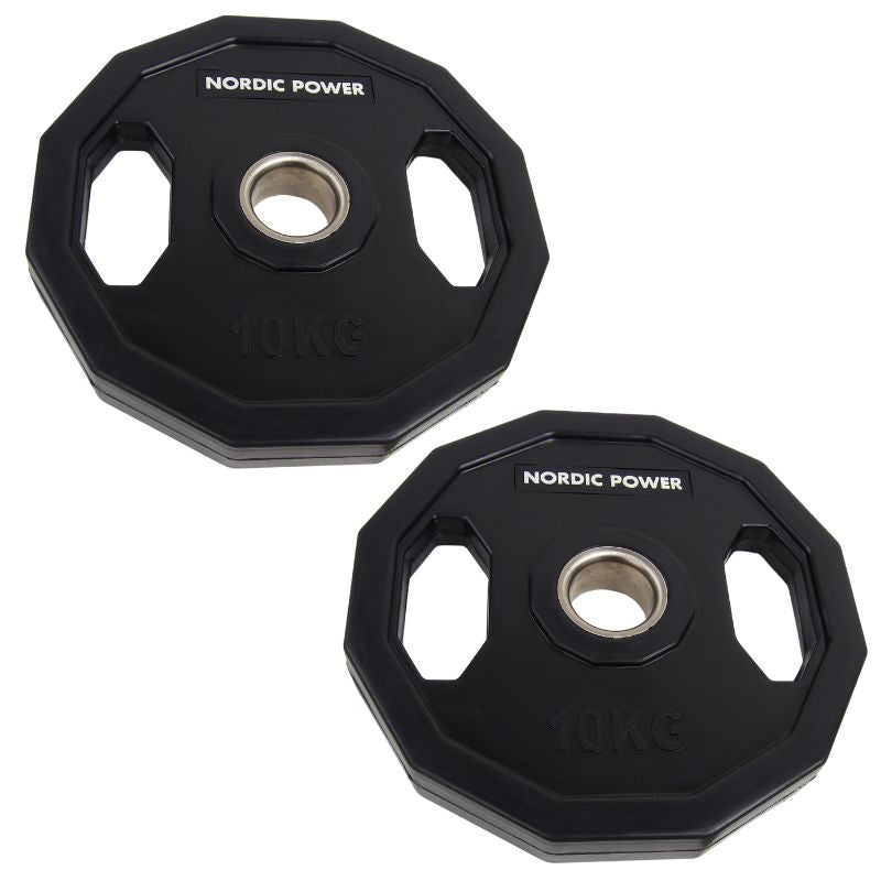 Hantelscheibe 10 Kg. PRO, 12 Ecken - NORDIC POWER - 1 Stück - Ø50 mm.