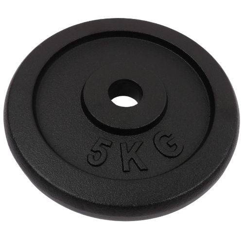 Gewichtsscheibe 5 kg, Schwarzes Metall, Ø 30 mm - NORDIC POWER - DEMO