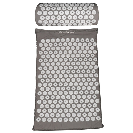 Akupressurmatte, Noppenmatte und Kissen in Grau - ANIMA