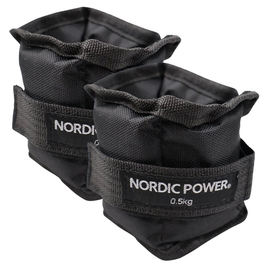 Fußgelenkgewichte 0,5 Kg. Set, Black Oxford, 2 Stück - NORDIC POWER