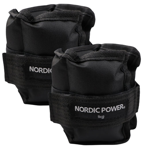 Knöchelgewichte 1 kg. Set, Black Oxford, 2 Stück - NORDIC POWER