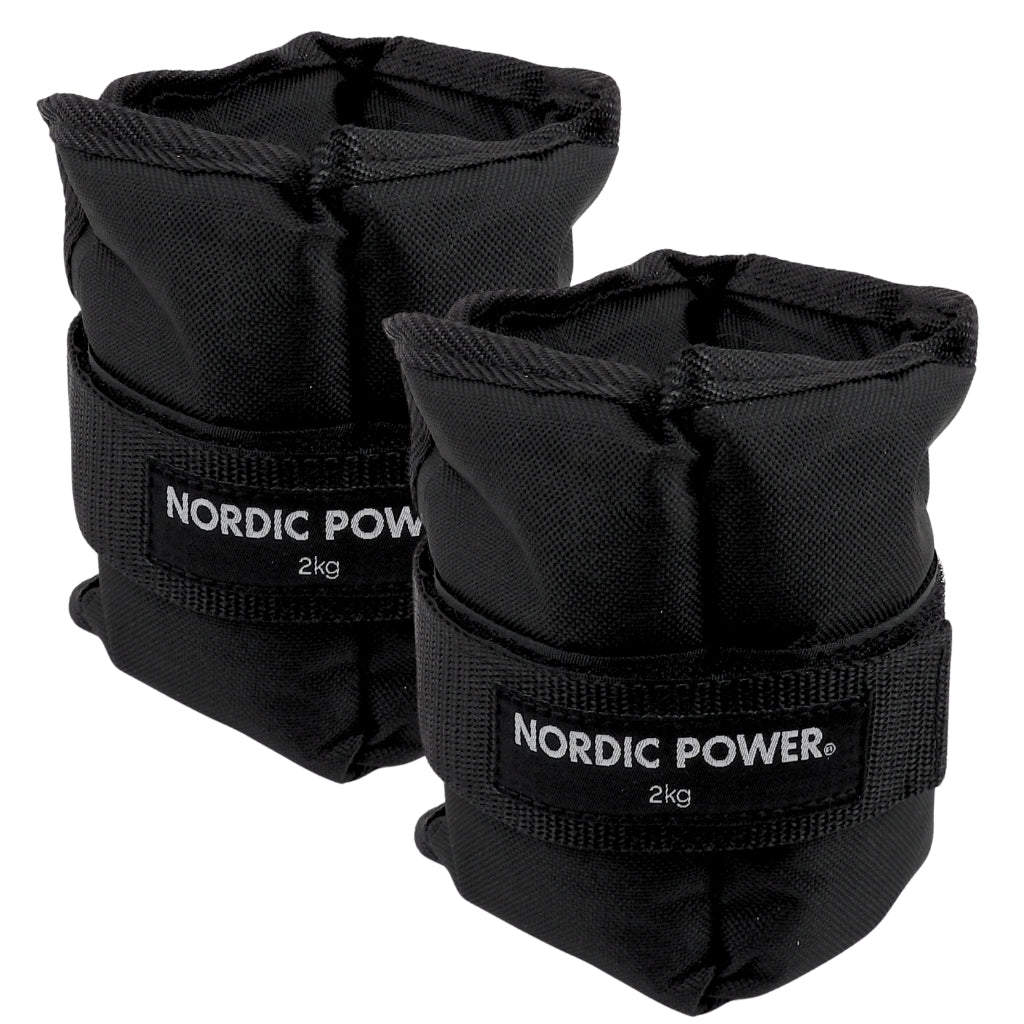 Fußgelenkgewichte 2 kg. Set, Black Oxford, 2-teilig - NORDIC POWER