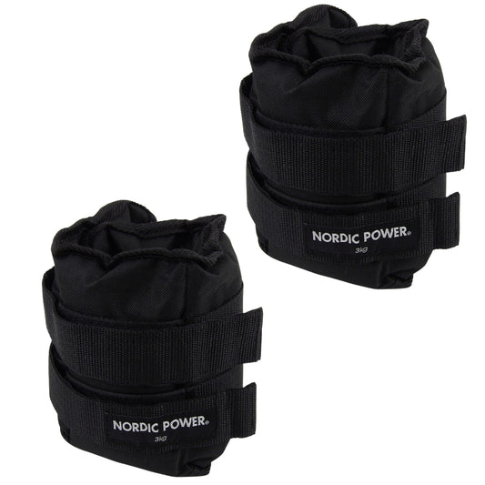 Fußgelenkgewichte 3 kg. Set, Black Oxford, 2 Stück - NORDIC POWER