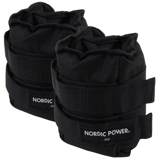 Fußgelenkgewichte 3 kg. Set, Black Oxford, 2 Stück - NORDIC POWER