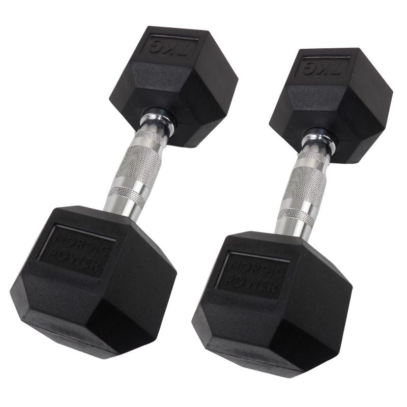 2 x 7 kg Hexagon-Hanteln - NORDIC POWER