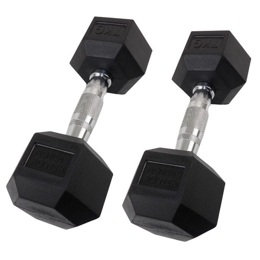 2 x 7 kg Hexagon-Hanteln - NORDIC POWER