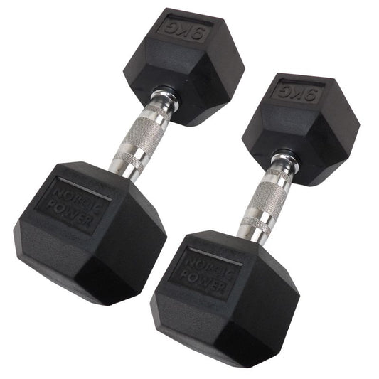 2 x 9 kg Hexagon-Hanteln - NORDIC POWER