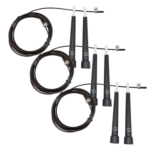 3 Stk. Speedrope PRO, Sort med wire - NORDIC POWER - Tilbud