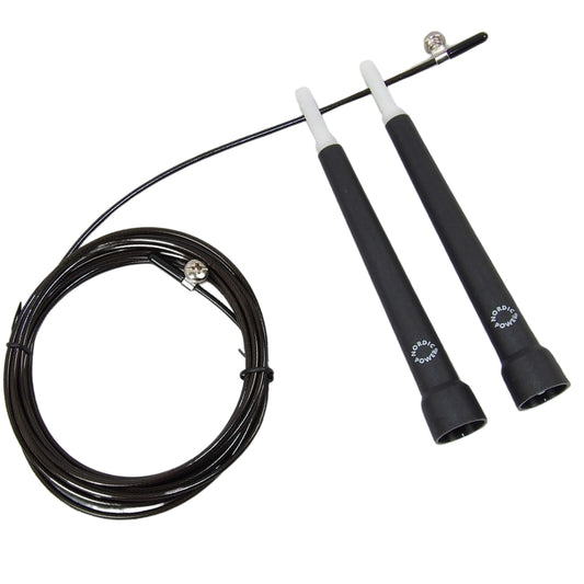 Speedrope Schwarz mit Draht - NORDIC POWER