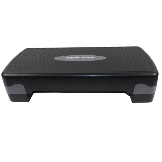 Trittbank verstellbar 68 cm, Schwarz und Grau - NORDIC POWER
