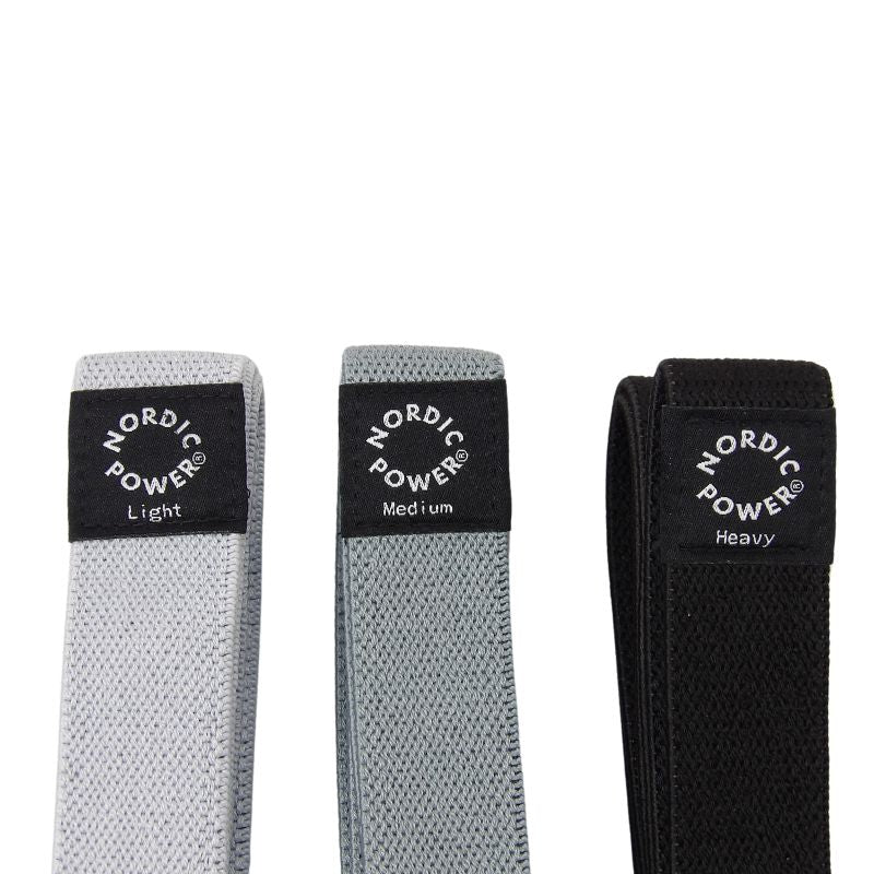 Strength Band 3er-Pack Schwarz, Grau, Hellgrau - NORDIC POWER
