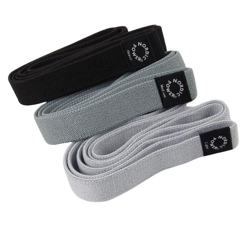 Strength Band 3er-Pack Schwarz, Grau, Hellgrau - NORDIC POWER