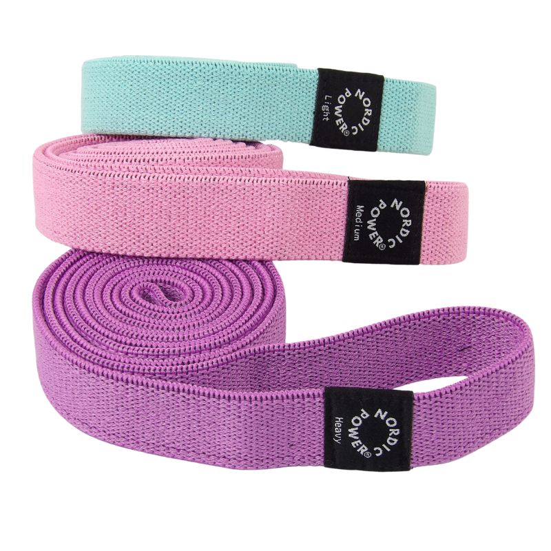 Kraftbänder 3er-Pack. Lila, Pink, Türkis - NORDIC POWER
