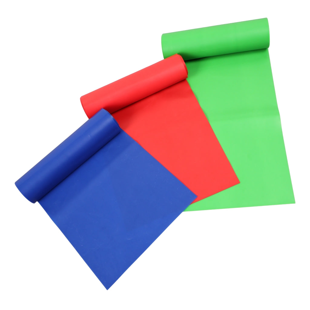 Übungsbänder 3er-Pack, Gelb, Rot, Grün