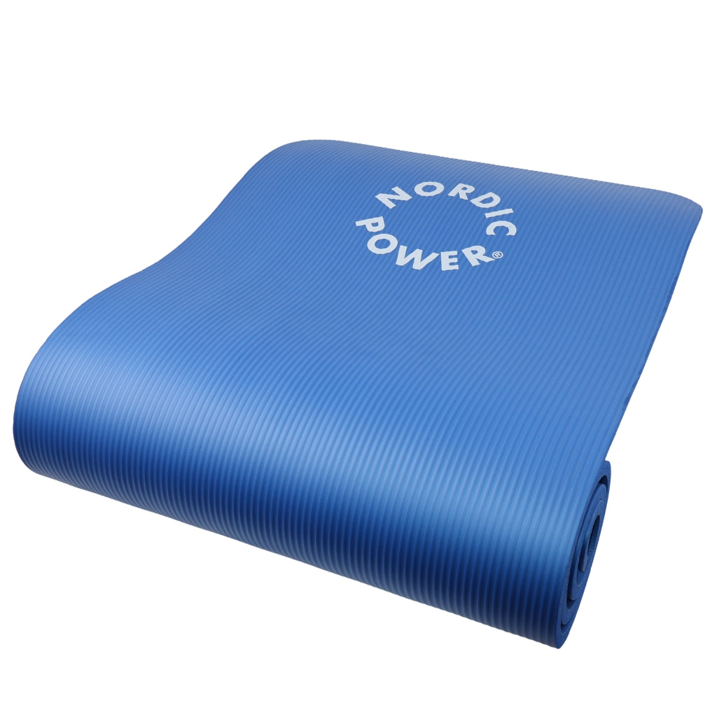 Trainingsmatte Schwarz 1,5 cm dick, mit Tasche - NORDIC POWER