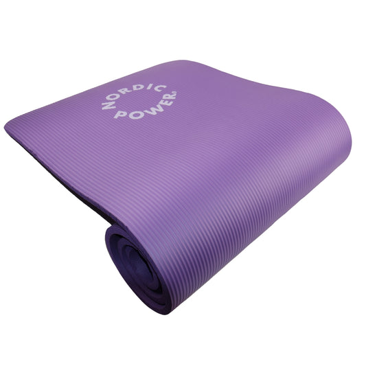 Trainingsmatte Schwarz 1,5 cm dick, mit Tasche - NORDIC POWER