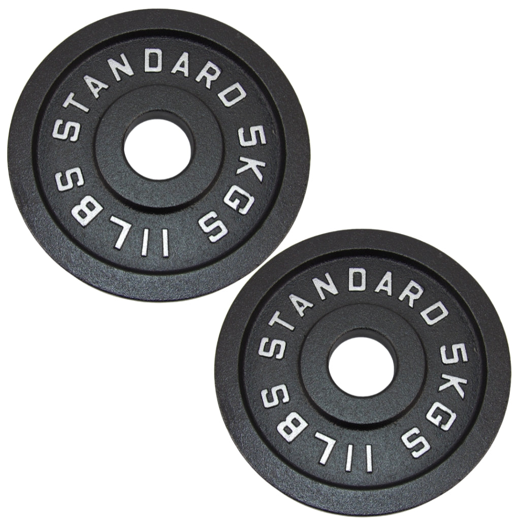 Hantelscheibe 5 Kg. Schwarzes Metall 1 Stück. Ø50 mm - NORDIC POWER