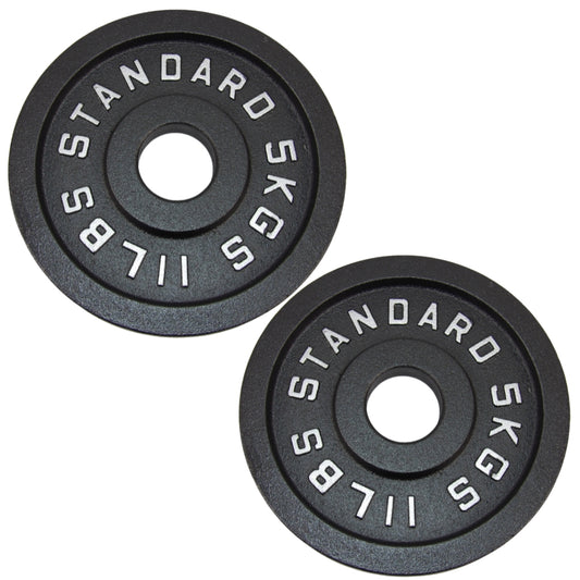 Hantelscheibe 5 Kg. Schwarzes Metall 1 Stück. Ø50 mm - NORDIC POWER