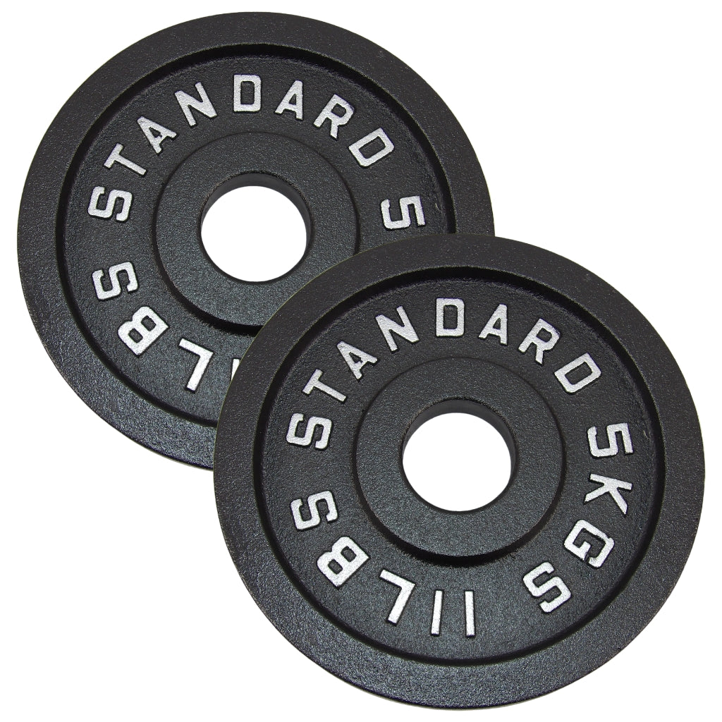 Hantelscheibe 5 Kg. Schwarzes Metall 1 Stück. Ø50 mm - NORDIC POWER