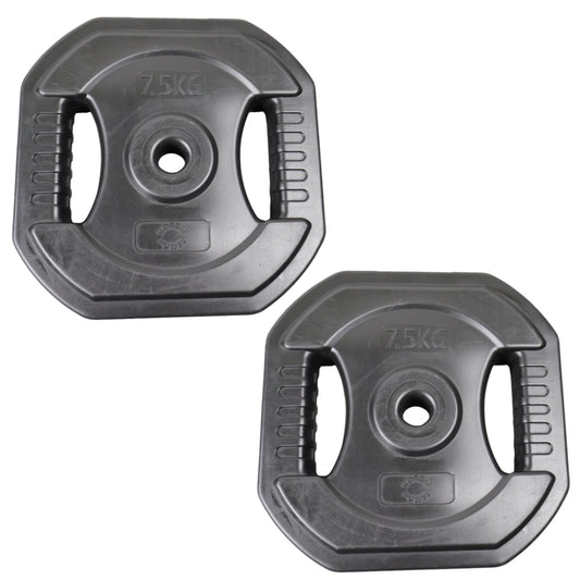 2 Stk. Bodypump Hantelscheiben 7,5 Kg. SCHWARZ, Ø25 mm - NORDIC POWER