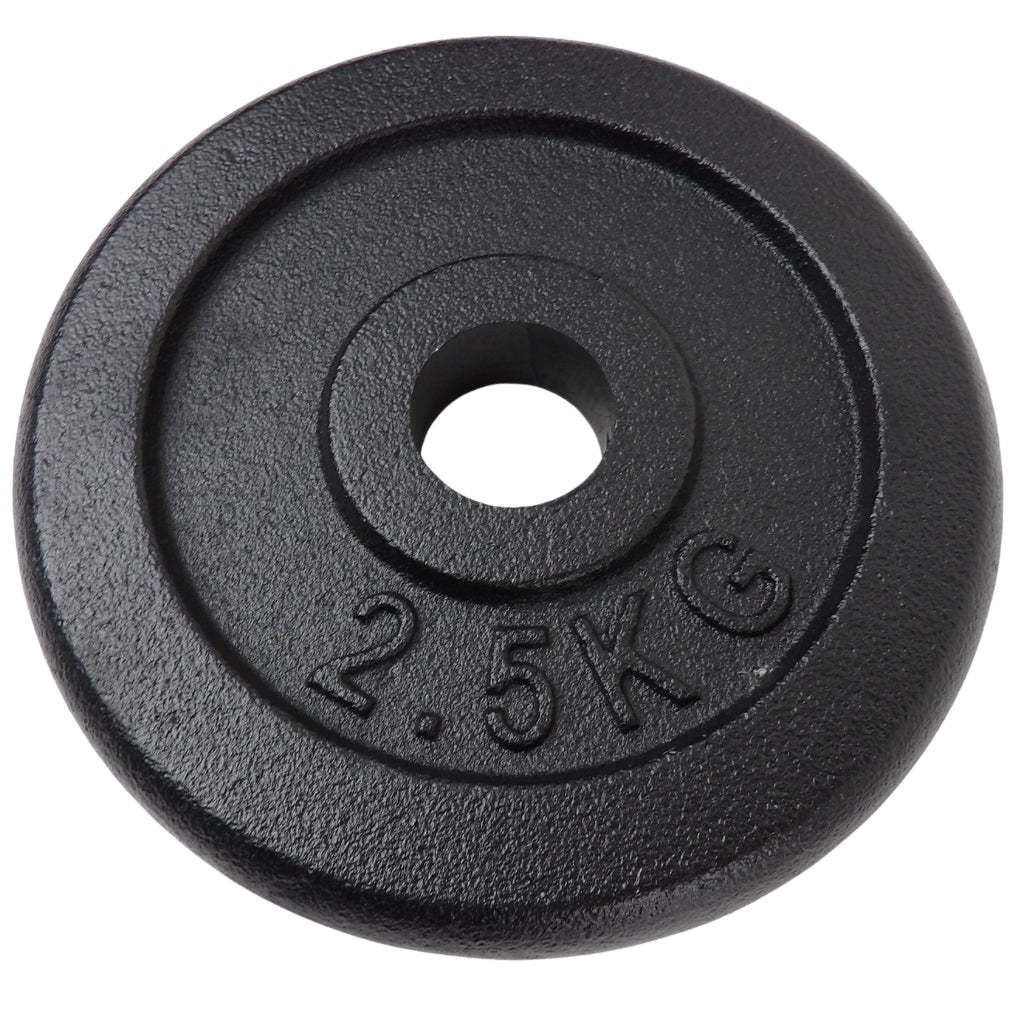 Hantelscheiben-Set 2 x 2,5 kg. Schwarzes Metall, Ø30 mm - NORDIC POWER