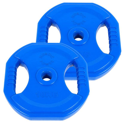2 Stk. Bodypump Hantelscheiben 10 kg. Blau, PRO, Ø30 mm - NORDIC POWER