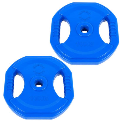 2 Stk. Bodypump Hantelscheiben 10 kg. Blau, PRO, Ø30 mm - NORDIC POWER