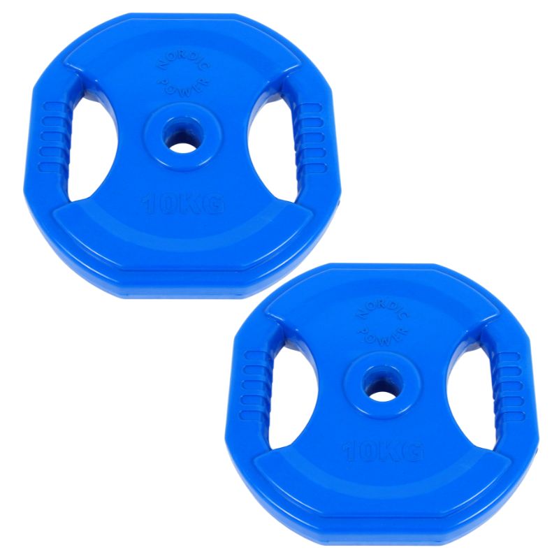 2 Stk. Bodypump Hantelscheiben 10 kg. Blau, PRO, Ø30 mm - NORDIC POWER
