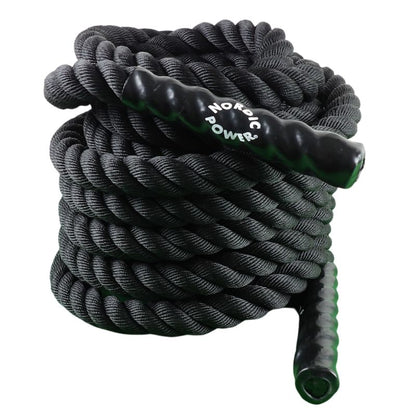 Tilbud Battlerope 9 Meter, NORDIC POWER, Perfekt Til Core Træningsøvelser - Maxis.dk