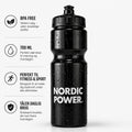 Drikkedunk Sort, 700 ml - NORDIC POWER