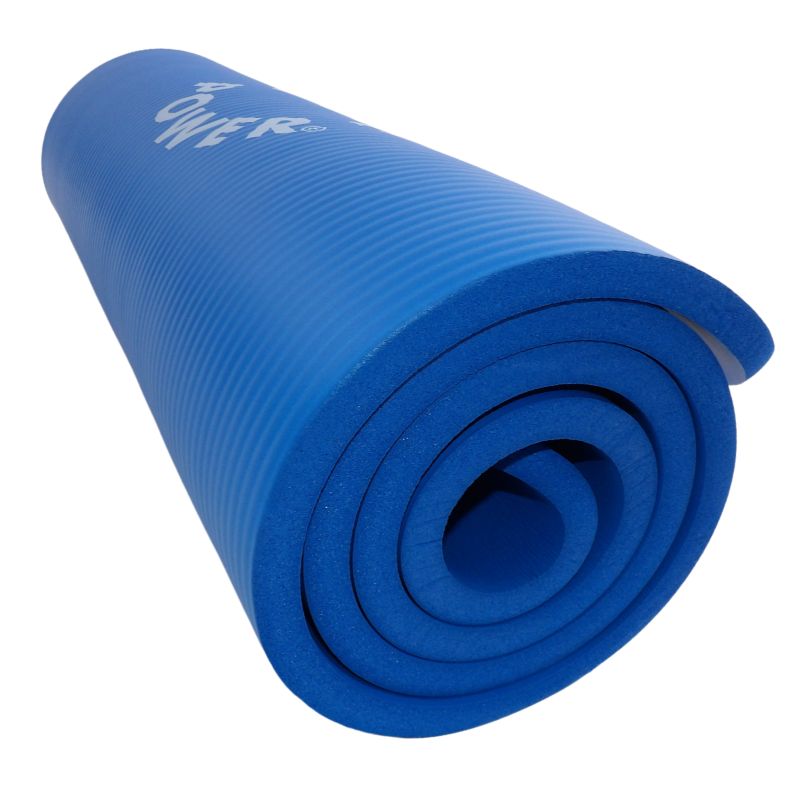Trainingsmatte Blau 1,5 cm dick, mit Tragegurt - NORDIC POWER