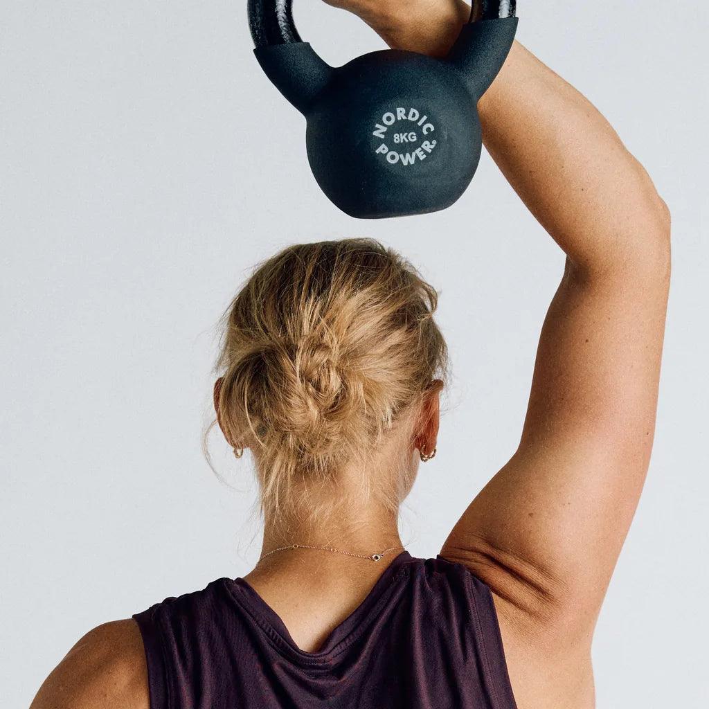 Kettlebell 8 Kg. Gusseisen und Neopren - NORDIC POWER