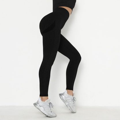 Strumpfhose schwarz mit hoher Taille und Scrunch-Po-Linie, Größe L - ANIMA