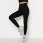 Schwarze Strumpfhose mit hoher Taille und Scrunch-Po-Linie, Größe M - ANIMA