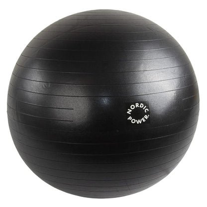 Gymnastikball 65 cm, Schwarz - NORDIC POWER