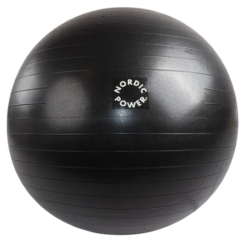 Gymnastikball 55 cm, Schwarz - NORDIC POWER - Angebot 