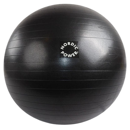 Gymnastikball 65 cm, Schwarz - NORDIC POWER