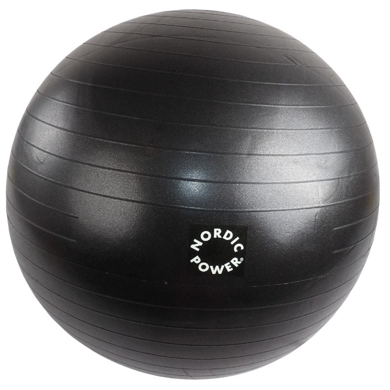Gymnastikball 55 cm, Schwarz - NORDIC POWER - Angebot 