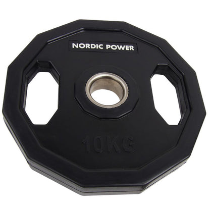 Hantelscheibe 10 Kg. PRO, 12 Ecken - NORDIC POWER - 1 Stück - Ø50 mm.