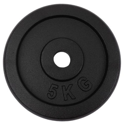 Gewichtsscheibe 5 kg, Schwarzes Metall, Ø 30 mm - NORDIC POWER - DEMO