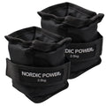 Fußgelenkgewichte 0,5 Kg. Set, Black Oxford, 2 Stück - NORDIC POWER