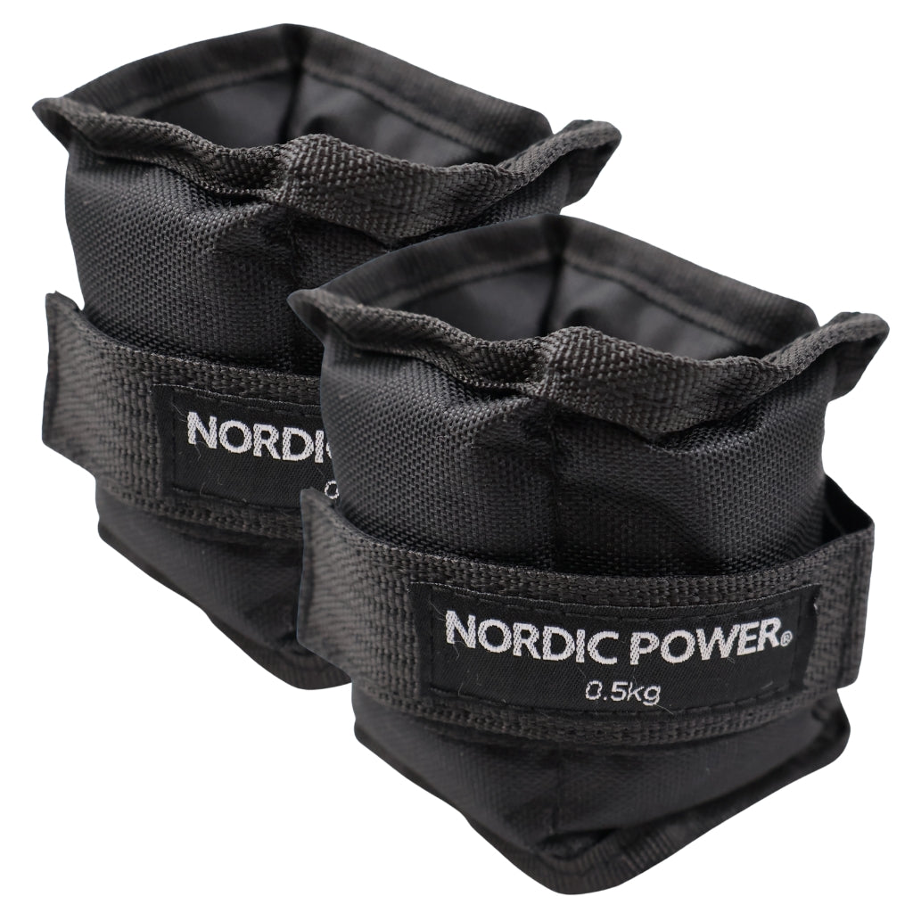Fußgelenkgewichte 0,5 Kg. Set, Black Oxford, 2 Stück - NORDIC POWER