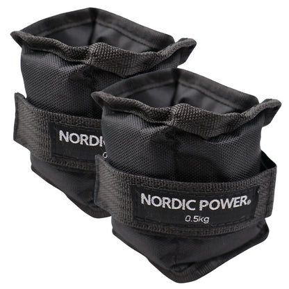 Fußgelenkgewichte 0,5 Kg. Set, Black Oxford, 2 Stück - NORDIC POWER