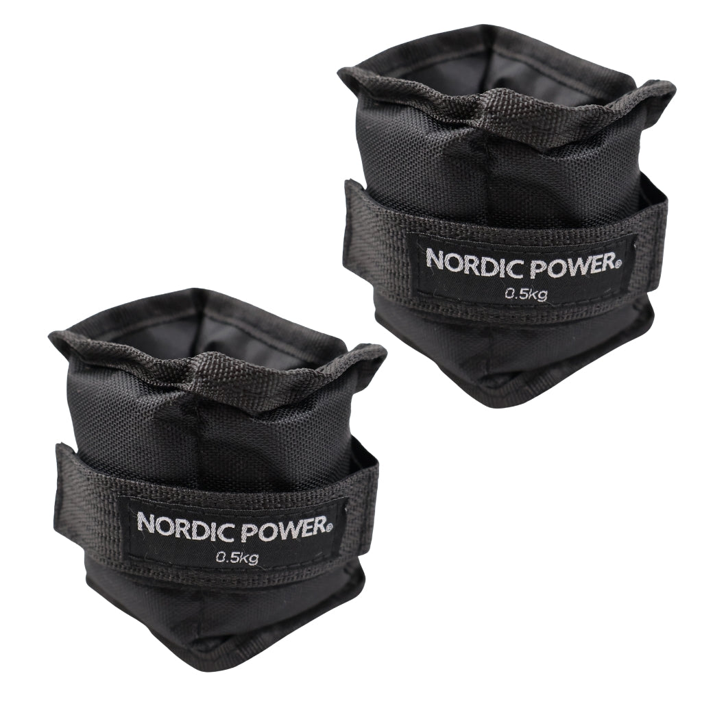 Fußgelenkgewichte 0,5 Kg. Set, Black Oxford, 2 Stück - NORDIC POWER