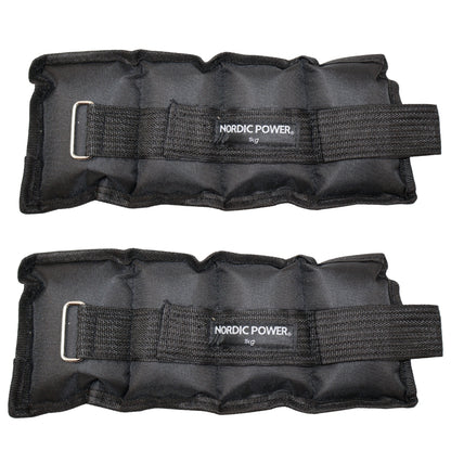 Knöchelgewichte 1 kg. Set, Black Oxford, 2 Stück - NORDIC POWER