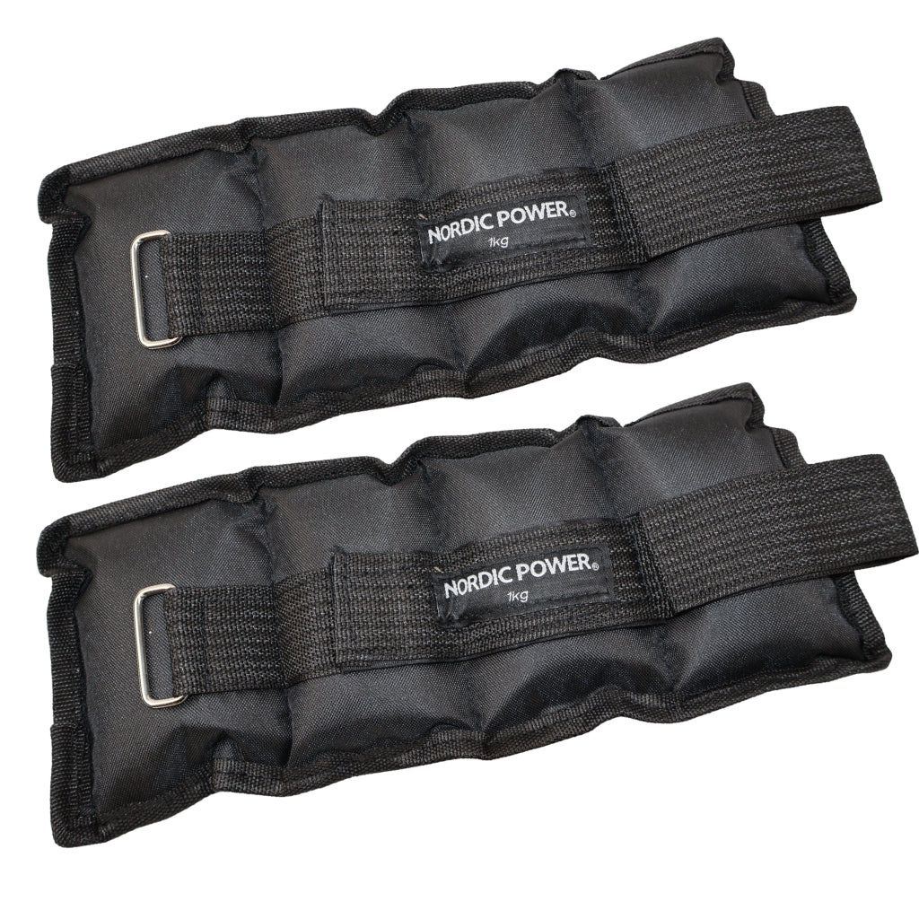 Knöchelgewichte 1 kg. Set, Black Oxford, 2 Stück - NORDIC POWER