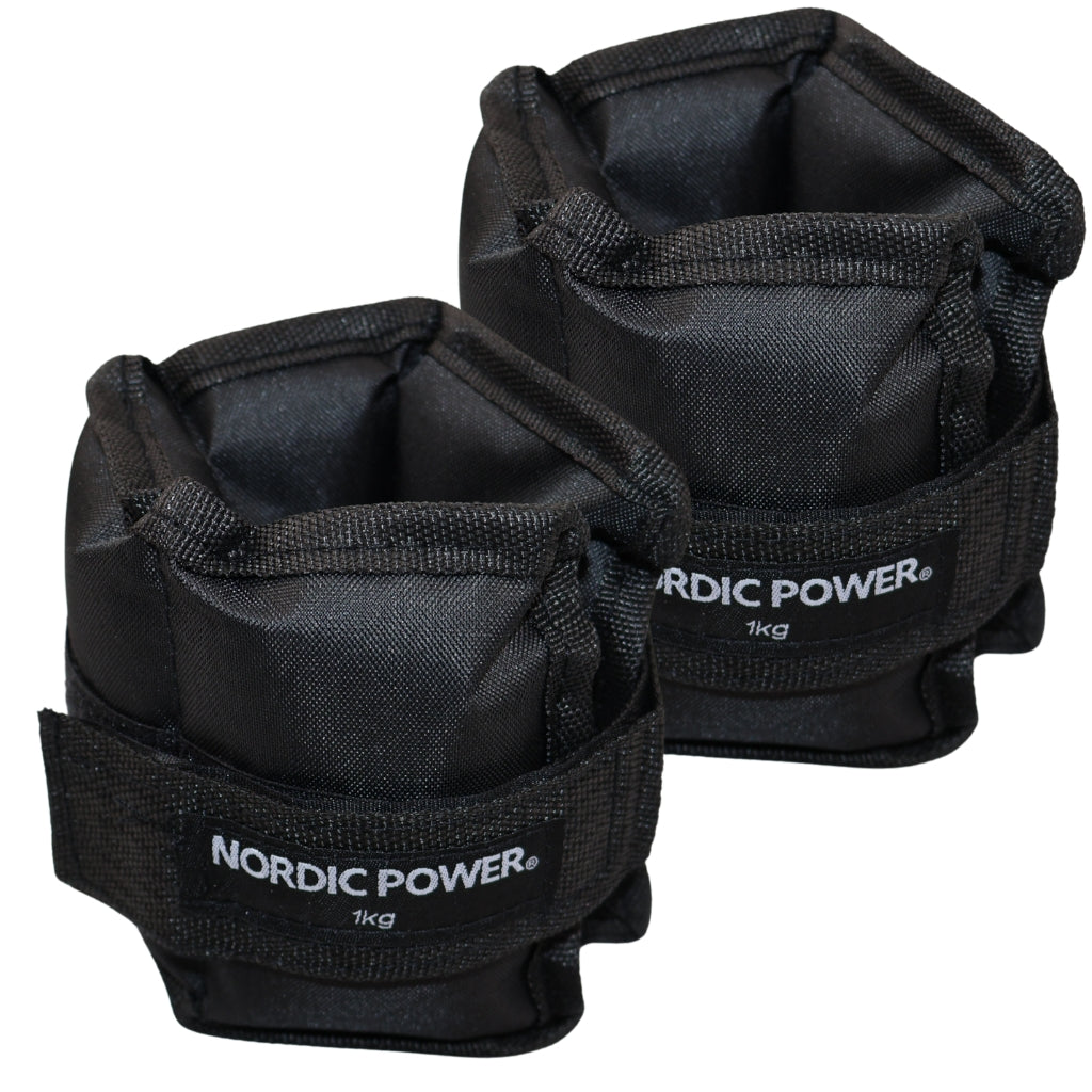 Knöchelgewichte 1 kg. Set, Black Oxford, 2 Stück - NORDIC POWER