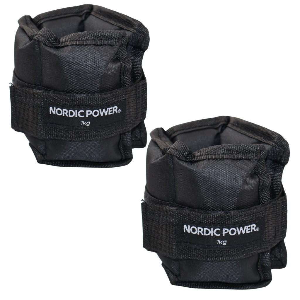 Knöchelgewichte 1 kg. Set, Black Oxford, 2 Stück - NORDIC POWER